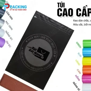 Túi gói hàng đen in logo thương hiệu