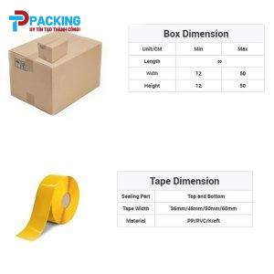 Máy dán băng keo thùng carton gập nắp tự động