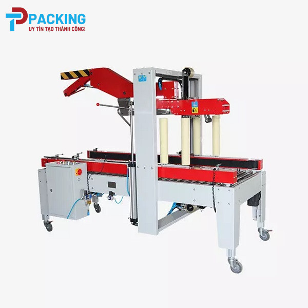 Máy dán băng keo thùng tự động gập nắp