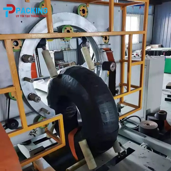 Máy quấn màng co lốp xe máy H600L