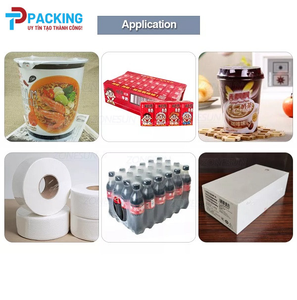 Máy rút màng co chai lọ, hộp giấy