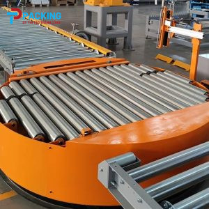 Máy quấn màng bàn xoay băng tải