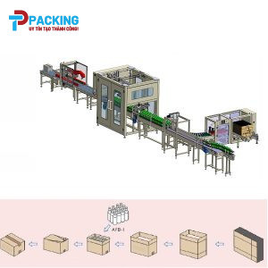 DÂY CHUYỀN ĐÓNG GÓI THÙNG CARTON SẢN PHẨM CHAI