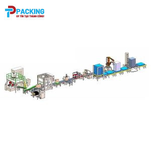 DÂY CHUYỀN ĐÓNG GÓI PALLET SẢN PHẨM TÚI