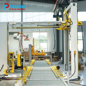 Máy quấn pallet phủ nóc