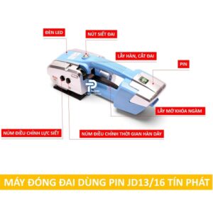 may dong dai nhua dung pin Tin Phat JD13