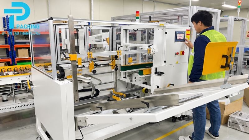 Máy dựng thùng và dán đáy model YPK-4012 Tín Phát