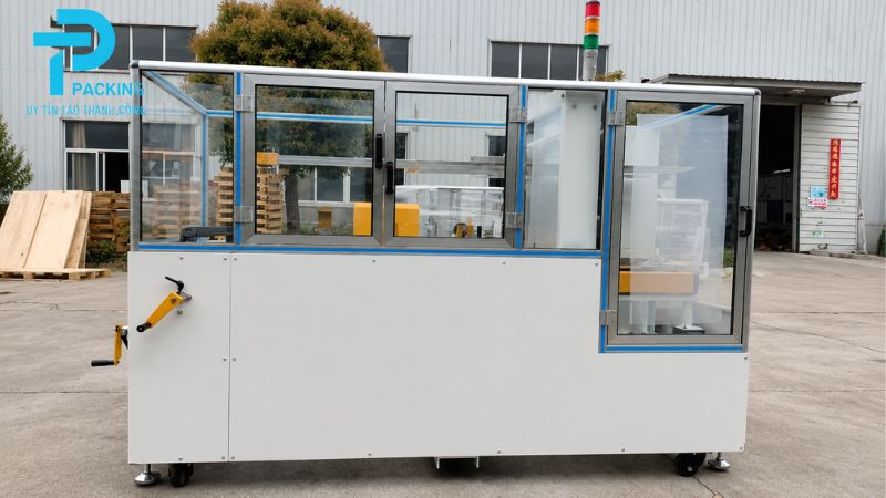 Nguyên lý hoạt động của máy dựng thùng và dán đáy YPK-4012