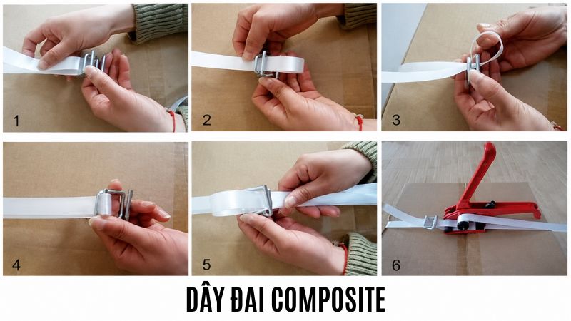 Hướng dẫn cách siết dây đai composite từng bước