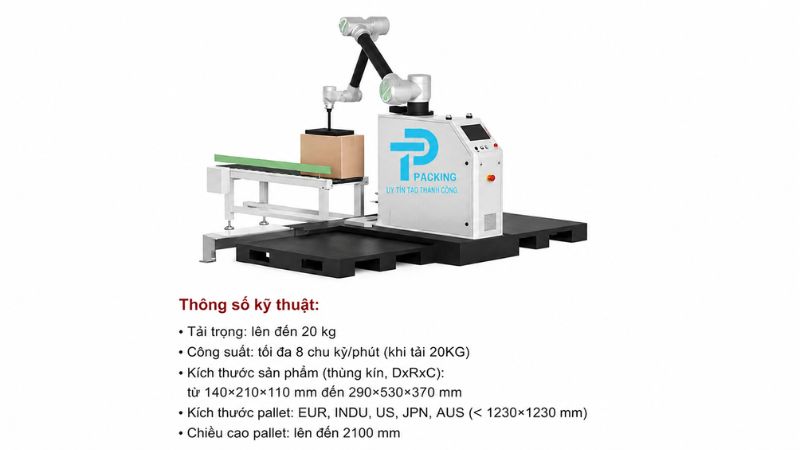 Thông số kỹ thuật robot bốc xếp hàng hoá TP-PR02