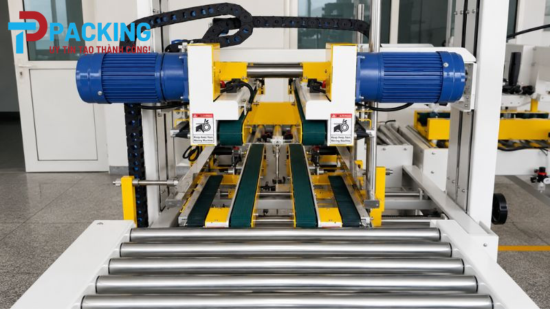 Sản phẩm máy dán mép và góc thùng carton tự động FXJ-p5050