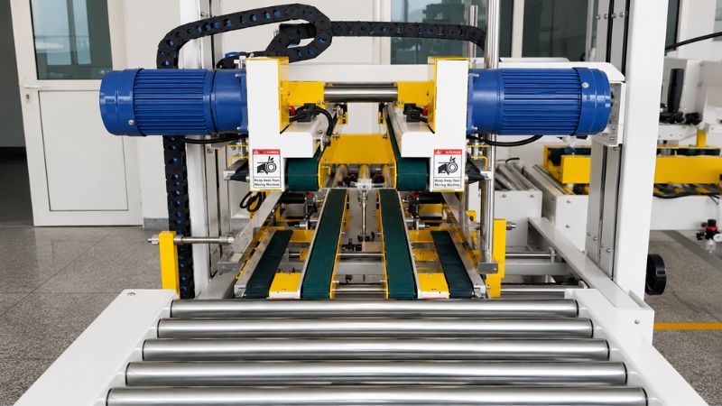 Sản phẩm máy dán mép và góc thùng carton tự động FXJ-P5050