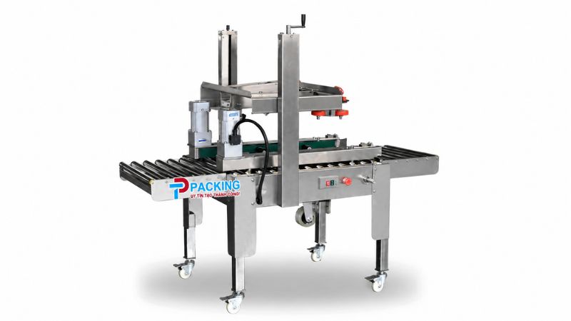 Máy dán thùng carton bán tự động AS523 Tín Phát Packing