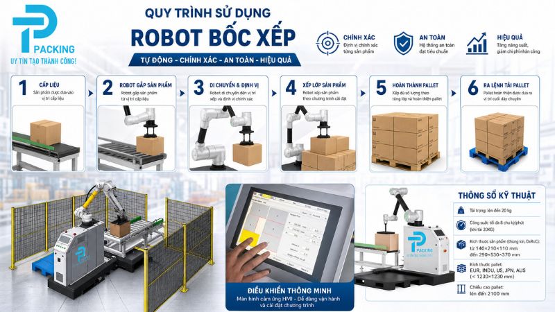 Các Bước Trong Quy Trình Vận Hành Robot Bốc Xếp Đúng Chuẩn