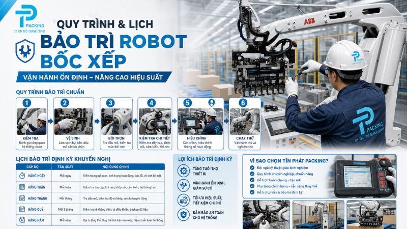 Quy Trình Và Lịch Bảo Trì Robot Bốc Xếp Tại Tín Phát Packing