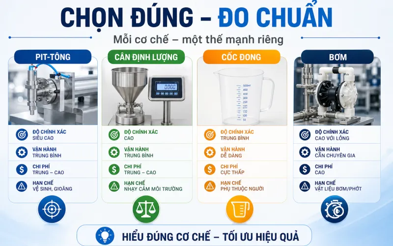 Bảng so sánh nhanh ưu – nhược từng cơ chế (theo chuyên gia Tín Phát)