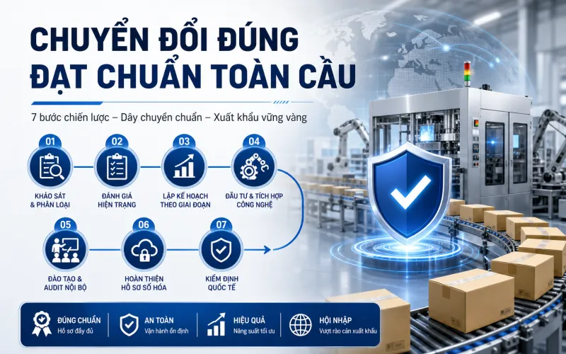 Các Bước Xây Dựng & Chuyển Đổi Dây Chuyền Đóng Gói Để Đạt Chuẩn Các Bước Xây Dựng & Chuyển Đổi Dây Chuyền Đóng Gói Để Đạt Chuẩn