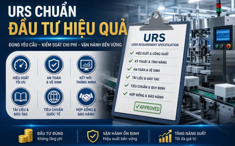 Các hạng mục cần có trong bảng URS và tiêu chuẩn áp dụng Các hạng mục cần có trong bảng URS và tiêu chuẩn áp dụng