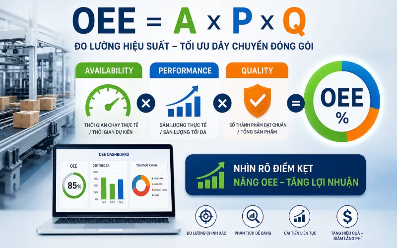 Công Thức Tính OEE Trong Dây Chuyền Đóng Gói Công Thức Tính OEE Trong Dây Chuyền Đóng Gói