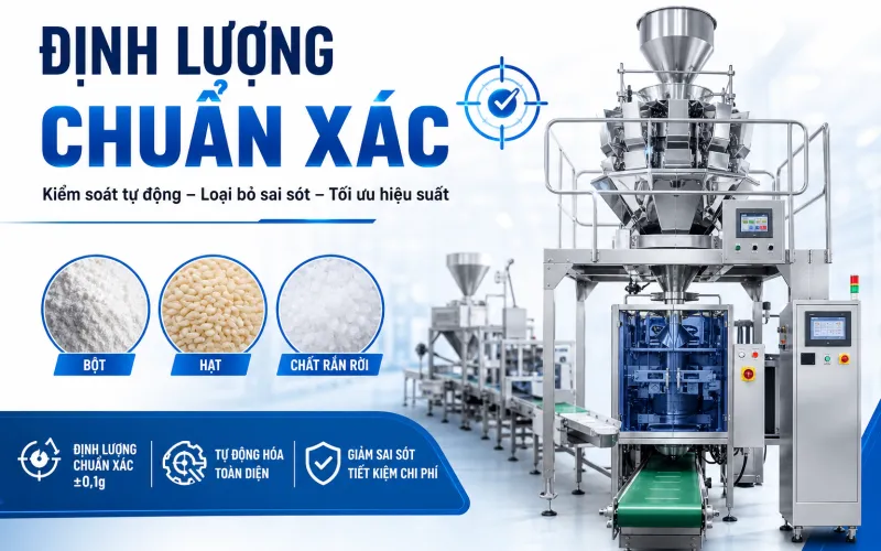 Dây Chuyền Đóng Gói Dạng Bột, Hạt Và Chất Rắn Rời Là Gì?