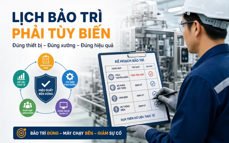 Lập kế hoạch & lịch trình bảo trì máy đóng gói – Nguyên tắc cần nhớ Lập kế hoạch & lịch trình bảo trì máy đóng gói – Nguyên tắc cần nhớ