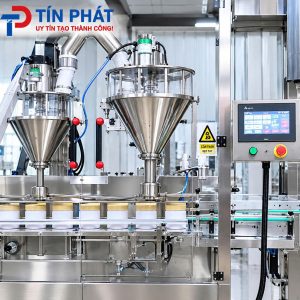 Máy chiết rót dạng bột hai đầu