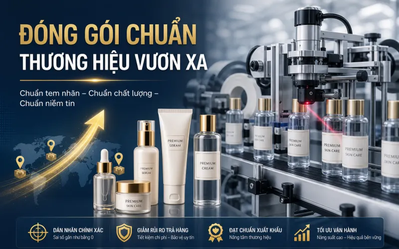 Máy Đóng Gói Mỹ Phẩm: Vì Sao Là “Quyền Lực Ngầm” Quyết Định Thành Công?