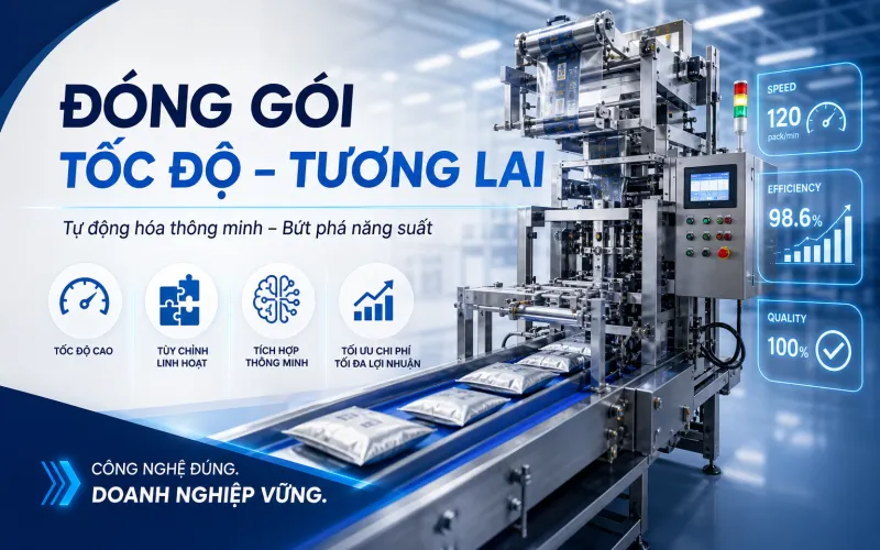 Máy đóng gói tốc độ cao, tùy chỉnh linh hoạt và tích hợp thông minh – Chìa khóa sáng tạo cho doanh nghiệp Việt