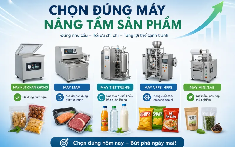 So Sánh Các Dòng Máy Đóng Gói: Ưu – Nhược Điểm & Ứng Dụng So Sánh Các Dòng Máy Đóng Gói: Ưu – Nhược Điểm & Ứng Dụng