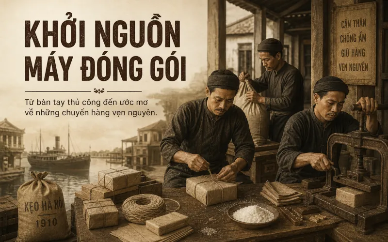 Thời Kỳ Sơ Khai – Khởi Nguồn Máy Đóng Gói Thời Kỳ Sơ Khai – Khởi Nguồn Máy Đóng Gói
