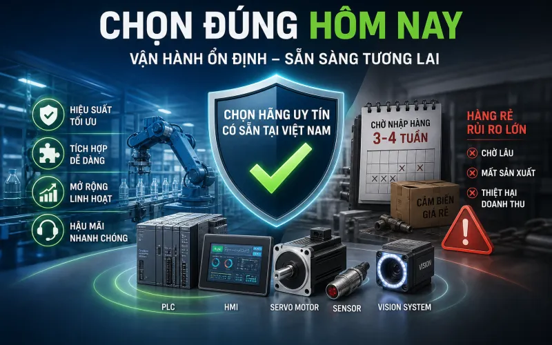 Tiêu Chí Lựa Chọn PLC, HMI, Servo Motor, Sensor, Vision System Tiêu Chí Lựa Chọn PLC, HMI, Servo Motor, Sensor, Vision System