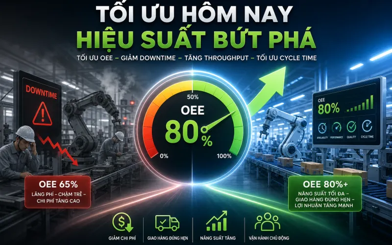 Vai Trò Và Lợi Ích Của Việc Cải Thiện OEE, Giảm Downtime, Tăng Throughput, Tối Ưu Cycle Time Vai Trò Và Lợi Ích Của Việc Cải Thiện OEE, Giảm Downtime, Tăng Throughput, Tối Ưu Cycle Time